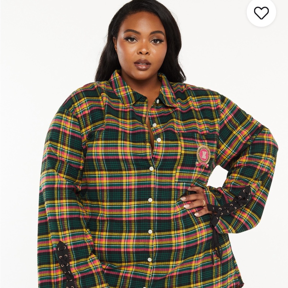 Tied Up Tartan PJ Raw Hem Sleep